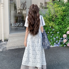 夏季假两件连衣裙女中长款，女装连衣裙，秋水欣儿