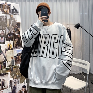 秋季新款卫衣男韩版宽松圆领落肩潮流潮上衣 202-7-GW05图片