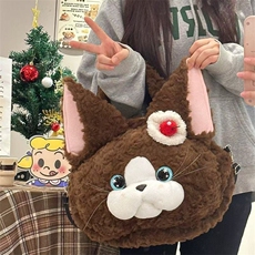 爆款新品德文猫包包可爱卡通猫咪毛绒包公仔玩偶背包女生生日礼物