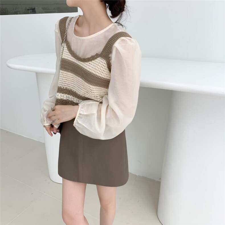 【现货】韩系背心两件套，女装背心吊带，NIY