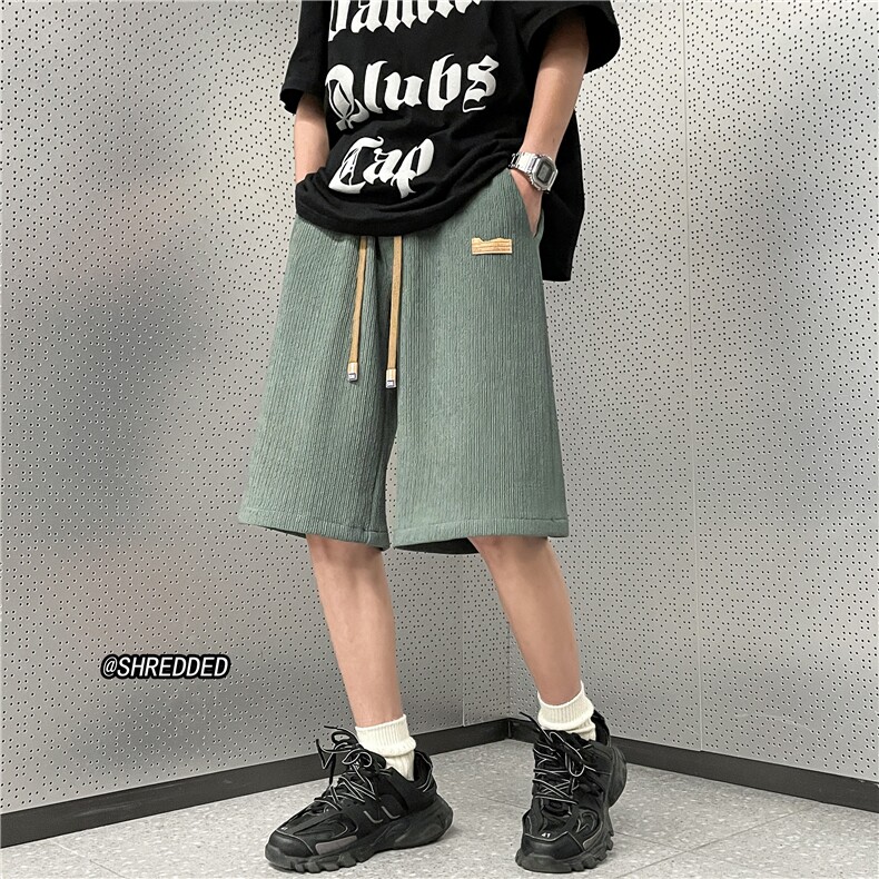 港风2023夏季新款百搭简约薄款冰丝裤短裤B315-K23232-P40控55,男装休闲裤,电商B315