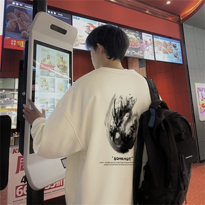 特P25控48 秋冬新款男士圆领卫衣宽松休闲日常百搭上衣WQ2421图片