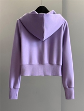 欧货时尚穿搭一整套女春季慵懒风纯色连帽外套休闲阔腿长裤两件套，女装套装/套裙，江南