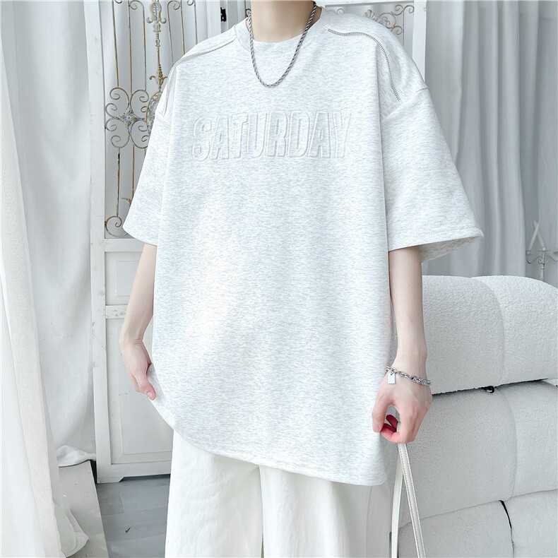 212A-T2580特25批48新款钢印字母圆领中性T恤短袖，男装T恤，星座212A（原A324）