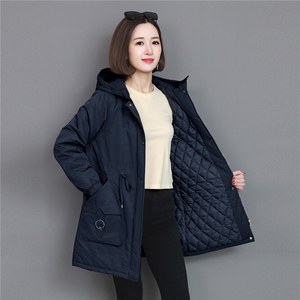 棉服女冬季新款加棉加厚纯色简约百搭派克服女棉外套图片