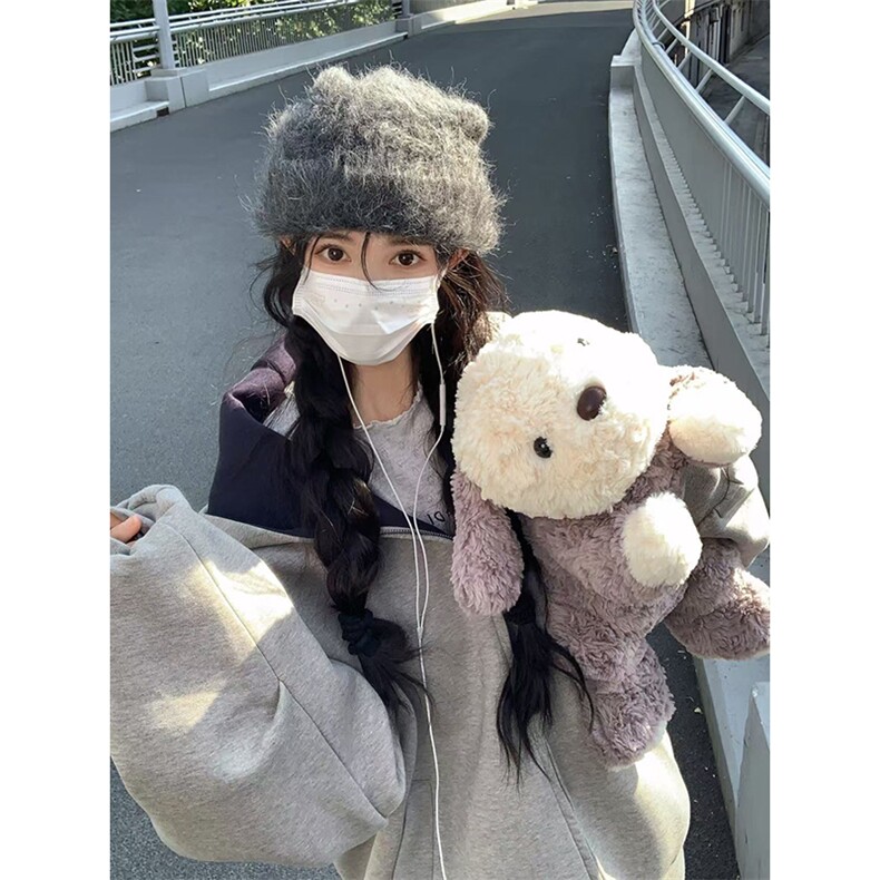 抖音得物高品质二开26春装美式重磅宽松结构双面连帽卫衣外套W68,女装短外套,电商A486