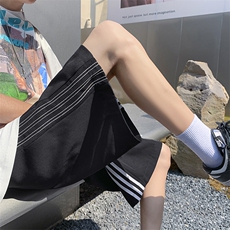 春夏条纹速干宽松短裤XZ604-KG27-P35控48，男装牛仔裤，星座604