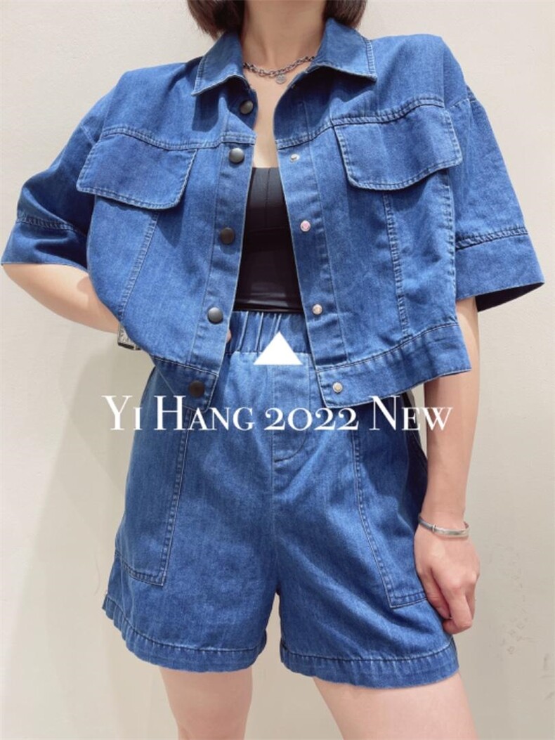 一杭王炸款牛仔丝套装，女装职业装，一杭