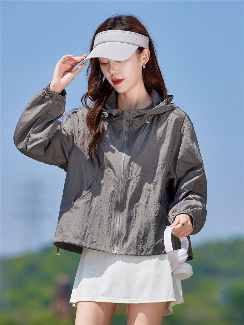 现货2026春夏秋夏季时尚休闲宽松型透气薄款女士短外套,女装防晒衣,靓衣阁