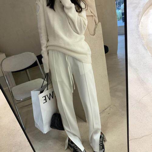 7958开叉高腰拖地裤，女装，XTZ style