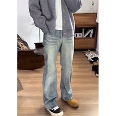 男夏季新款个性字母牛仔裤嘻哈ins潮高街潮流痞帅长裤NL690，男装牛仔裤，星座1116A（原606A-3）