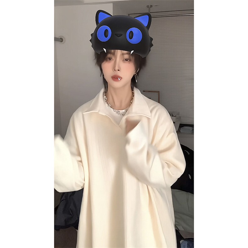 GENIOLAMODE麦穗纹卫衣男秋季新款长袖T恤美式宽松休闲polo领外套,男装卫衣,电商A102