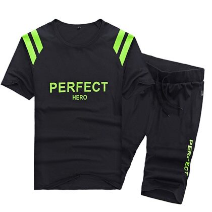 2021年夏款全棉加肥加大短袖套装大码运动套装男1678款P65,男装套装,星座802