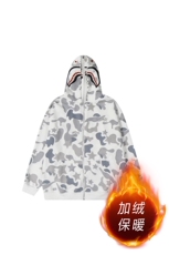 美式高鲨鱼拉链刺绣卫衣男女同款情侣春秋薄款hiphop原创连，男装卫衣，星座505-2（原电商A260-1)