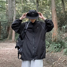 2023港风文艺刺绣连帽防晒衣男夏季薄款夹克，男装夹克，星座716-3
