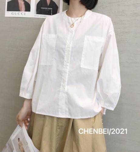 晨贝立领衬衫，女装衬衫，晨贝