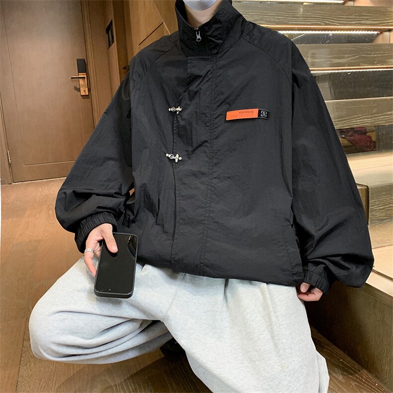 F158/P50有报告UPF50+紫外线防晒衣男飞机扣中式风防晒服，男装防晒衣，电商基地A050