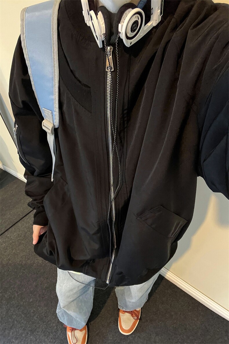 飞行员夹克男解构设计棒球领短外套男XH24-P70,男装夹克,电商B367