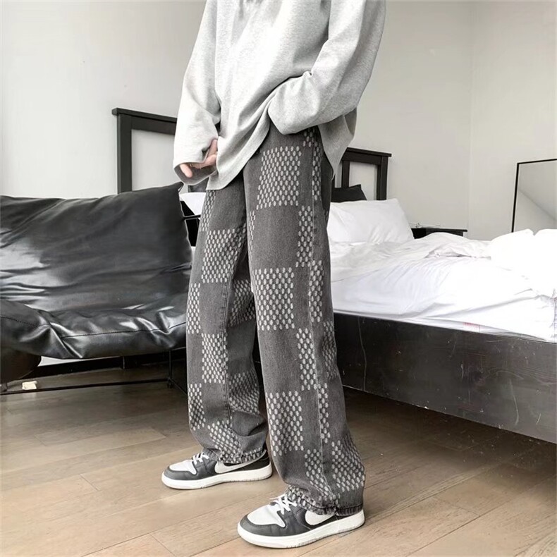 牛仔裤男宽松直筒裤K8073P42,男装牛仔裤,星座1116-2