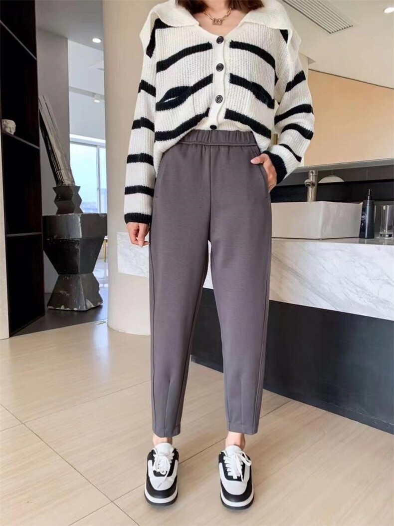 卫裤加绒保暖裤，女装休闲裤，藻姿 ZAOZI