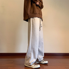 08直播品质秋冬新款毛呢裤子宽松直筒休闲裤子潮XZ211-1-2351-P60，男装休闲裤，星座211-1