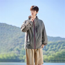 UPF50+有报告凉感轻薄透气宽松大码潮流防晒服DQC659-P48，男装防晒衣，电商B306