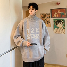 控68高领毛衣男士大码内搭毛线衣男GM45347-P45加绒款-P65，男装针织衫/毛衣，电商A040