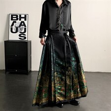 2026新款原创新中式原创织金马面裙汉服男女轻风通勤明制，男装民族服装，星座909