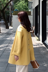 现货秋冬新款后背排扣设计两色可选毛呢外套，女装毛呢外套，浙宝088