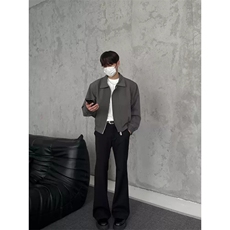 网图慎用原版面料有垫肩男女同款垫肩拉链boxy夹克JK1526P75，男装夹克，电商A128