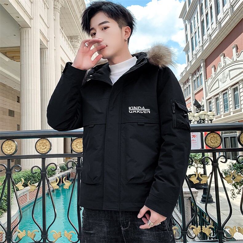 羽绒棉衣男中长款连帽羽绒服男含绒量80MY6607,男装棉衣,A067