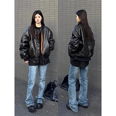 【有货】机车重磅工装PU皮加厚连帽夹克棉服外套MY6022特P120，男装夹克，星座908-1