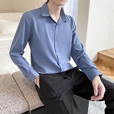男春季衬衫港风日系长袖条纹衬衫CT4P37，男装衬衫，星座1116-2