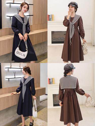 【现货】秋装新款韩版连衣裙，自带潮流披肩，女装连衣裙，欣卓越