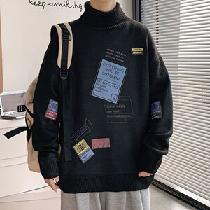 ！主推2021高品质男士高领毛衣学生潮牌保暖针织衫M703P60,男装针织衫/毛衣,电商B220
