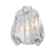 新款设计星星铆钉拉链立领休闲春款卫衣高街立领卫衣特P49，男装卫衣，电商B319