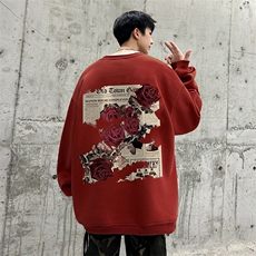 抖音供货、复合重磅360克现货圆领卫衣宽松D223A-YL2340-特P28，男装卫衣，电商019-1