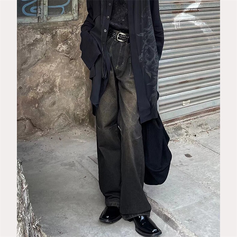 春夏新款废土风复古怀旧水洗直筒牛仔裤24-NZ218-网络图,男装牛仔裤,星座1002-2