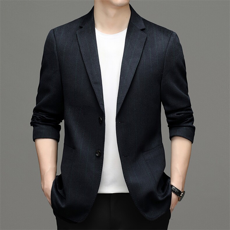 2023冬季羊毛毛呢外套男休闲单西服宽松商务休闲西装YL6526-P400,男装西服,电商B212（原钱塘6029）