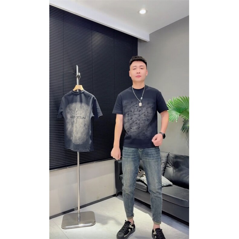 1506-1/T0171成品/P35重磅男士轻奢痞帅气质潮流碎花T恤时尚个性,男装T恤,星座1506-1