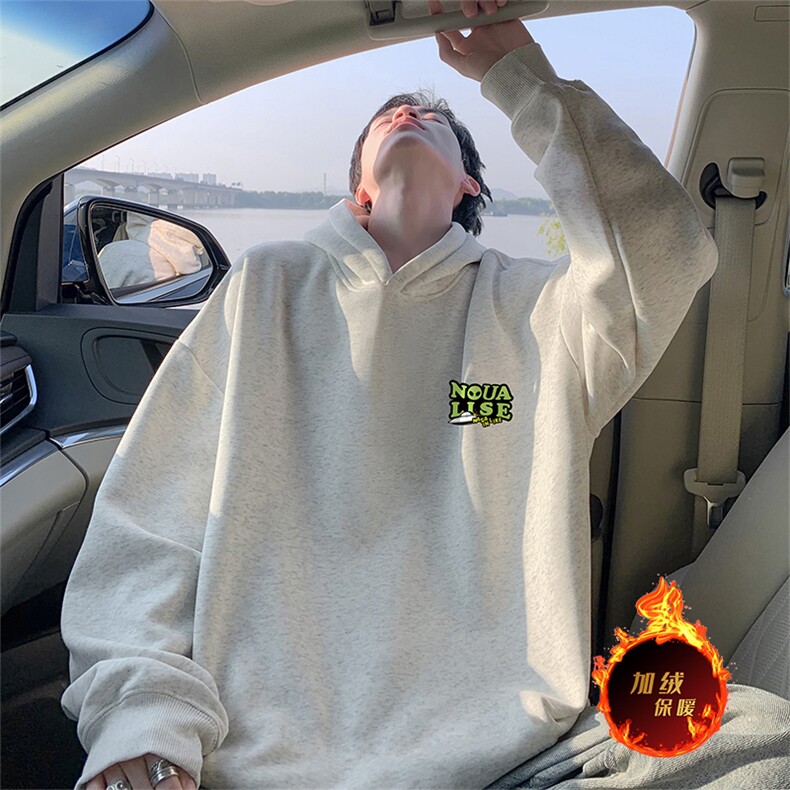 抖音得物供货可提供视频秋冬重磅美式宽松连帽卫衣WKD41,男装卫衣,电商A486
