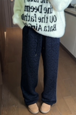 特批P35无差价抖音中性潮牌男菱格保暖加棉拖地裤K5614J加棉，男装休闲裤，电商A001