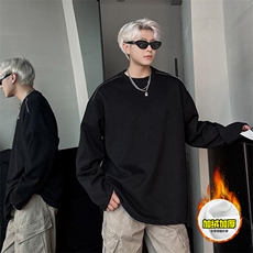 480G重磅加绒硬挺boxy男女秋冬美式高街结构拉链肩圆领卫衣厚外套，女装短外套，电商A486-1