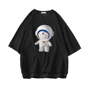 NASA叮当猫春夏季七分袖t恤男大码五分袖短袖中袖 白底Q11233-P30图片