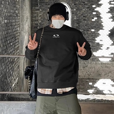 秋季德绒半高领长袖T恤男款美式潮牌休闲cleanfit宽松打底衫卫衣，男装T恤，星座1210-1