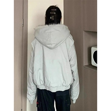 现货高品质美式高街冬季重磅硬挺短款座山雕毛领棉衣男女加厚外套，男装棉衣，电商A486-1