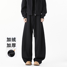 B258-K2939加绒45控98抖音品质弯刀卫裤65%棉35%聚酯纤维，男装休闲裤，电商B258