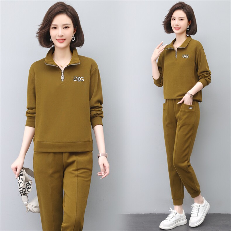 时尚运动套装女2023年春装新款卫衣卫裤两件套洋气百搭休闲潮,女装套装/套裙,涵誉