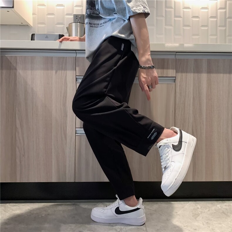 设计感痞帅西裤雅痞九分休闲裤束脚西装裤宽松裤男潮牌K7277-P35,男装休闲裤,星座1008