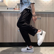 设计感痞帅西裤雅痞九分休闲裤束脚西装裤宽松裤男潮牌K7277-P35，男装休闲裤，星座1008